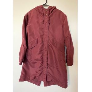 BDG Urban Outfitters Womens Maroon Lightweight  w/  Detachable Vest Jacket Small